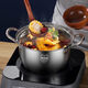 Food grade stainless steel soup pot, household small milk pot, small steamer, soup pot, gas induction cooker, universal, extra thick 304 food grade stainless steel double-eared soup pot 1cm, upgraded and thickened, 24cm with lid + steamer