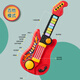 Meicun -Gitarrenspielzeug Ukulele Kinder kleine Mädchen Jungen Anfänger Mini Edition Musikinstrument Violine Simulation können rote Magie Gitarre spielen [Batterieversion]