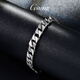 GsunG Platinum Bracelet Men's Cuban Bracelet New PT950 Platinum Bracelet Men's Solid Atmosphere Horsewhip Chain Clasp PT950 Bracelet Approximately 48g 19cm Reservation