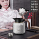 JRINKTEEA Japanese brand high-end internal and external pure titanium insulation kettle titanium stew teapot teapot household stuffy teapot large capacity gift box Heimdal internal and external pure titanium ice flower kettle 1600ml