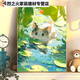 CLCEY数字油画diy可爱小猫咪手工填色解压萌宠丙烯生日礼物装饰画猫咪 熊猫A2677
