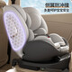 Happybe Child Safety Seat 0-12 Jahre alte Babyauto 360 rotierende ISO Hard Interface Car Safety Chair Yueying Gray [ISOfix+Latch+Stütze Beine]