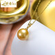 Shixi Nanyang gold bead pendant, round 18K gold seawater pearl pendant, single pearl necklace for women, gift for wife, 11-12mm