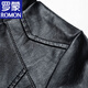 Romon Imitation Leder Jacke für Männer im Frühjahr 2024 Neues Motorrad-Hasing-Stand Halsband Lederjacke Herrenjacke 9912 Schwarz L 105-120jin [Jin entspricht 0,5 kg]