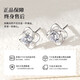 China Gold (CHINA GOLD) Platinum Diamond Earrings for Women Platinum Earrings Four-leaf Clover Earrings Birthday Gifts for Girlfriends and Wife Wedding Anniversaries Jingsuda Platinum Four-leaf Clover Earrings-Diamond