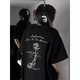 7 high-end short-sleeved T-shirts for men in summer new American heavyweight loose round neck base couple five-point half-sleeved top for men MCWP-SC59 white XL

