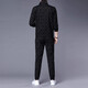 Pierre Cardin Casual Sports Costume masculin 2025 Spring and Automne New Trendy Veste avec pantalon Clothing Men's Clothing Set 6629 Black Suit [Top + Pantalon] Plus Velvet L [111-125Jin [Jin est égal à 0,5 kg]]]