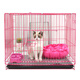 Cat Cage Encrypted Small Kitten Cage Home Indoor Foldable Transport Cage Convenient Rabbit Cage Chicken Cage Cage (with tray + food bowl + foot pad + cotton nest) blue 76 encryption (3.0) 76*50*60