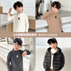 Zuoxi boys' bottoming shirt T-shirt 2025 winter children's half turtleneck casual inner wear boys' top trendy off-white 150