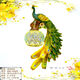 Yaotian Southeast Asia Peacock Wall Lamp French Pastoral Bedside Bedside Lamp Lobby Bar Lamp European Living Room Background Wall Lamp Painted + Stained Glass Lampshade (Right + LED Light)