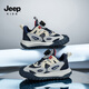 
Jeep Jeep boys spring and autumn children's sneakers soft sole lightweight summer running shoes for girls 2024 new knob button shoes dark blue red [single net] 32 shoes length about 20.5cm