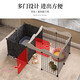 DEKU pet fence dog cage fence type dog fence indoor small dog cage with toilet separation training guardrail 2 rows 1 layer 2 rows fence + black toilet training area 1 room