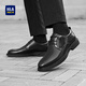 Hoilan Home Hla Leather Shoes Toe Toe Toe Toe Wide Spring and Summer Style British Business Wear Formal Zapatos Derby Shoes de la altura de los hombres.