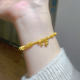 Yisheng Gold kleines goldenes Ringarmband Frauen Neu 999 Gold Kupfermünzen Kürbis -Scheibe Armband Geburtstagsgeschenk für Freundin Gold Kürbis Gold Ring Armband/Goldgewicht etwa 12,36 Gramm