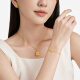 Chow Tai Fook Golden Wire Fulu Hulu Gold Pendientes Fútbol Fútbol Gold Pendientes (Tarifa de trabajo de 280) Alrededor de 2.75g EOF1381