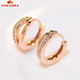 Changcai Earrings 2021 Trendy Color Gold Earrings Korean Simple Earrings Earrings Women's Silver-plated No-Pick Rose Gold Earrings Rose Gold Pair