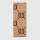 GUCCI Gucci Double G Jacquard Wool Scarf Brown and Beige Single Size
