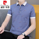 Pierre Cardin High-End-Marke Kurzärärmelte T-Shirt Herren-Revers-Polo-Hemd Sommer Lose Trendy, vielseitiges T-Shirt Top Herrenkleidung 679 Black M [90-110jin [Jin ist gleich 0,5 kg]]]