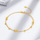 Liuguifu Jewelry Yellow 18K Gold Bracelet Cat's Eye Fashion Double Layer Bracelet for Women EK0400025