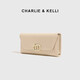 CHARLIE / KELLI official website CK light luxury bag women's bag fashionable long wallet women's 2025 new coin wallet card bag clutch off white [520 gifts]