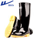 Huili Regenstiefel Männer und Frauen modische Regenstiefel im Freien wasserdichte Schuhe im Freien nicht leicht zu rutschfestem Gummischuhen 6807 Schwarzer Hochzylinder 38