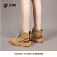 Happy Mary (J / M) Bottes Martin pour les femmes en automne Bottes courtes augmentées Bottes jaunes coups de pied pour les femmes de randonnée en plein air pour les femmes Camel 36
