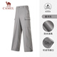 
Camel work pants for men and women autumn waterproof casual pants for outdoor hiking sports pants plus velvet woven charge trousers Y14CAY6625, Xinghe Gray, men [single layer] M