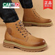 Cartelo Spring and Automne Martin Boots Men's 2025 Nouveau cuir haut toit épais semelles masculines Boots British Style Boots Warm and Fleece Boots Black 41