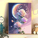 Clcey Digital Oil Painting DIY Blumenlandschaft Cartoon handbemalte Füllung handgefertigter DIY-Acrylölmalerei Dekoratives Malmal