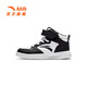 ANTA Children's Sports Shoes for Boys 2025 Autumn and Winter New Leather Water-Repellent Warm Plus Velvet Cotton Shoes Anta White/Black-3 31