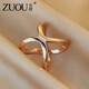 Zuoou clavicle silk scarf buckle multi-functional small square scarf buckle 2025 new high-end streamer scarf buckle coat belt knotted X-shaped rose gold small size