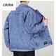 CINESSD clearance and pick-up of the store and wear-resistant casual work jacket top for men autumn and winter Japanese retro denim jacket men large size Y848 black denim jacket L [110-130Jin [Jin equals 0.5 kg]]