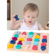Xiaowandou 26 English Letter Puzzle Building Block Digitales Board Montessori Frühschulpanel Unterricht AIDS Spielzeug Kinder 1 bis 3 Jahre altes Brief Kognitiver Board + Digital Cognitive Board