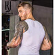 KJ Körperformung Anzug Herren Taille, Taille, Bauch, Weste, elastischer Körper, Brust, enger Körperformung Unterwäsche, Fitness-Training, Reduzieren Sie Bierbauch, Blau + Schwarz (zwei Stücke) XL (empfohlen 160-190jin [Jin gleich 0,5 kg])