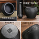 Yiyuanxuan household natural black gold garlic mortar, stone mortar, medicine jar, stone cup, garlic pounder, mashing Wo Leibo pepper, Lianlian fish outer diameter 13CM