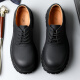 
CARTELO British men's casual leather shoes breathable soft cowhide derby shoes round toe thick sole business leather shoes men 9930 black 41