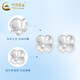 China Gold (CHINA GOLD) PT950 platinum earrings for women, honeycomb four-leaf clover platinum earrings, light luxury anniversary birthday gift for girlfriend, platinum honeycomb four-leaf clover earrings, one pair, about 2.2g, brand gift box