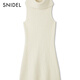 SNIDEL2025 new autumn and winter simple and versatile solid color turtleneck sleeveless knitted dress SWNO254190 off-white one size (F)