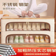 Yusenyi shoe storage artifact Tianshan cotton and linen shoe box box transparent shoe box space saving thickened dust-proof shoe cabinet bed bottom folding single window large Tianshan linen material thick steel frame 60x30x15