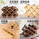 Tanbeiman red wine display rack red wine rack storage rack grid home installation-free wine rack ornaments small wine cabinet multiple bottles of wine desktop simple installation-free foldable primary color - two layers (thickened pure bamboo) 5 bottles