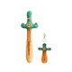 Museo Británico Suzhou Museo Asirio Plush Sword Keychain colgante Duñiro que dio una temporada de graduación de cumpleaños de niñas Mismo muñeca
