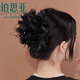 Bosiya 2025 New Charming Feather Hair Clip Women's High-end Handmade Piece Clip Card Increase Hair Volume High-end Shark Clip Hair Accessories Charming Black