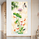 Dincmei Dingchuangmei New Chinese Entrance Decoration Painting Self-adhesive Living Room Corridor Aisle Wall Sticker 3D Three-dimensional Wallpaper Landscape Painting 092. Shishi Ruyi Width 30cm-Height 60cm Self-adhesive sticker with glue on the back