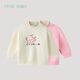 
little mori little forest children's clothing girls sweatshirt children's top half turtle neck autumn and winter clothes light pink 110 cm/4 years old