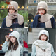 
Camel knitted hat for women in winter plus velvet scarf thickened Harbin tourism warmth equipment 173CP15123 white