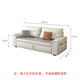 Dudumeijia cotton and linen sofa bed for winter and summer living room small apartment multifunctional retractable leather sofa 838# 2.1 meters
