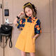 RAFT CORE 80 90S Hong Kong Relling Relling Relling Traje de niñas 2024 Summer Nuevo traje de naranja de color naranja de estilo retro para niños de verano