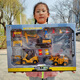 Steelliwei Alloy Engineering Fahrzeug für Jungen Simulation Bagger Gabelstapler Inertial Fahrzeug Trainingsklasse Kinderspielzeuggeschenk 833 Steelliwei Alloy Engineering Vehicle Set Set