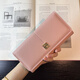 Woodpecker (TUCANO) Women's Hand Wallet Women's Long Simple Mobile Phone Bag Internet Celebrity Fashion Soft Leather Litchi Pattern Large Capacity Wallet Pink