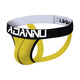 Adannu translucide sexy sexy maille basse taille séduisant sous-vêtements macho sexe masculin t-trousseurs AD139 blanc m